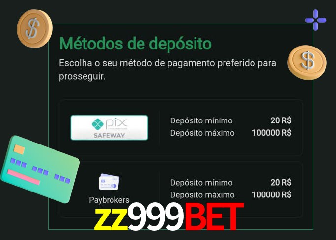O cassino zz999bet oferece uma grande variedade de métodos de pagamento